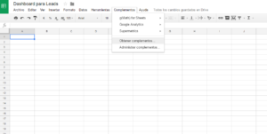 Dashboard conHojas de Cálculo de Google