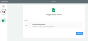Google sheets zapier