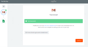 conexión zapier gmail exitosa